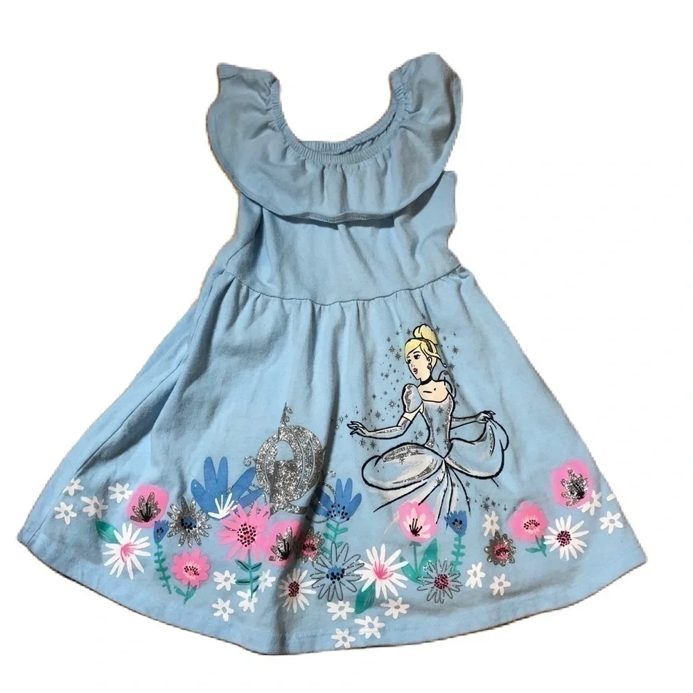 Disney Cinderella Dress Blue Pink 3T Jumping Beans A-line Girls Kids